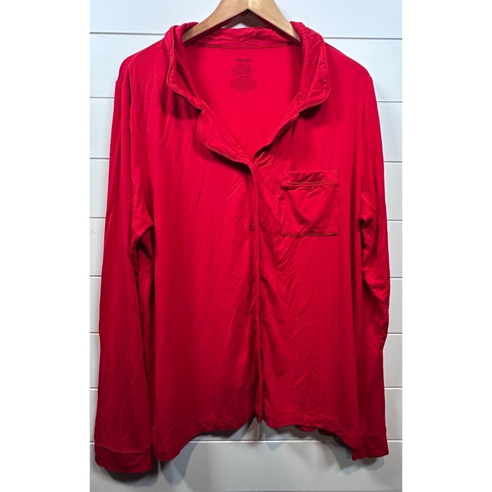 MeUndies Womens Pajama Set XL‎ Red Sleepwear Loungewear Top & Pants Soft - Picture 2 of 6